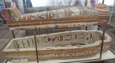 Dama Menekhermut - sarcófago antropoide. Antiguo Egipto.